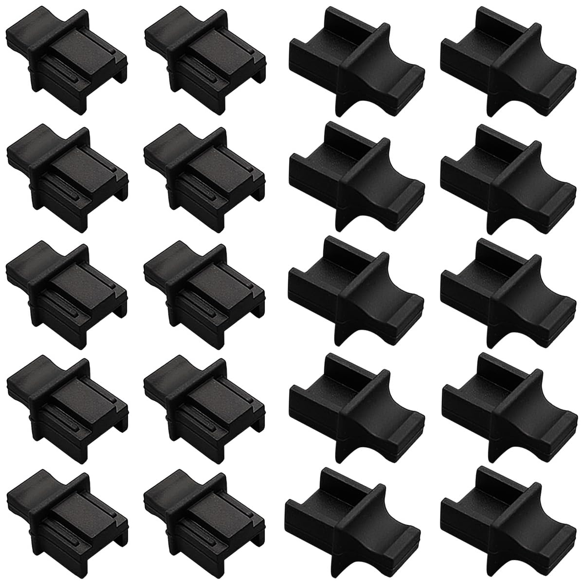ThtRht 30 Pack RJ45 Gigabit Switch Port Dust Cover Cap Protector with Handle Grip Plastic Plug Socket Stopper