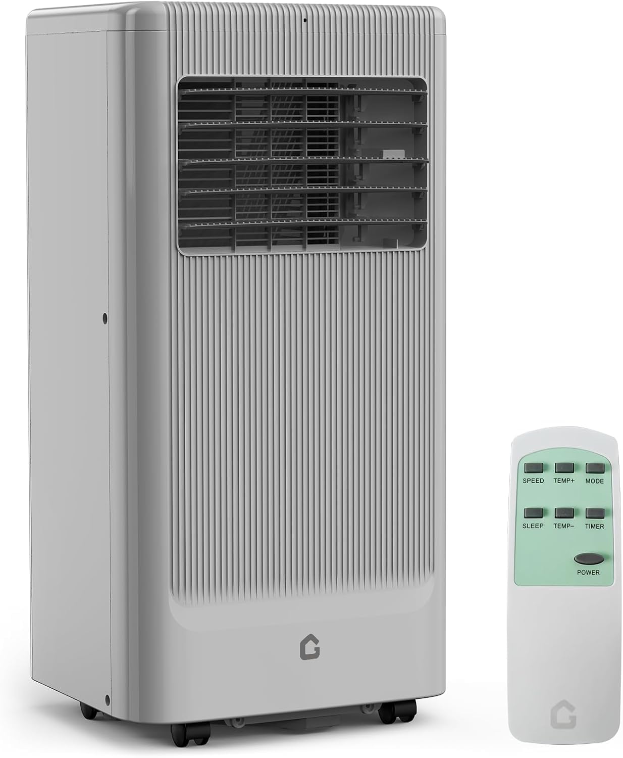 10000 BTU Portable Air Conditioners, 3-in-1 Quiet Air Conditioner Portable with Cooling, Dehumidifier and Fan Modes, AC Unit with Remote & Installation Kit, Air Conditioner for 450 Sq.Ft Bedroom, Gray