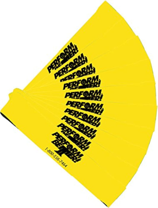 Perform Better Mini Exercise Bands 10 PCS Yellow Light Resistance 9" by 2"