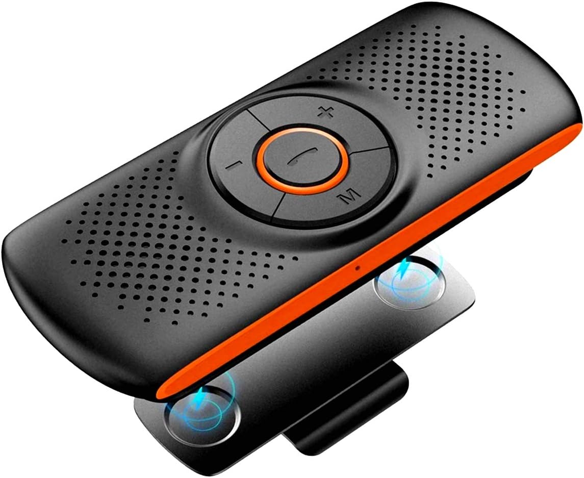 TIANSHILI Command Bluetooth Visor Clip Car Speaker, Wireless Handsfree Speakerphones, Stereo Sound Enhanced
