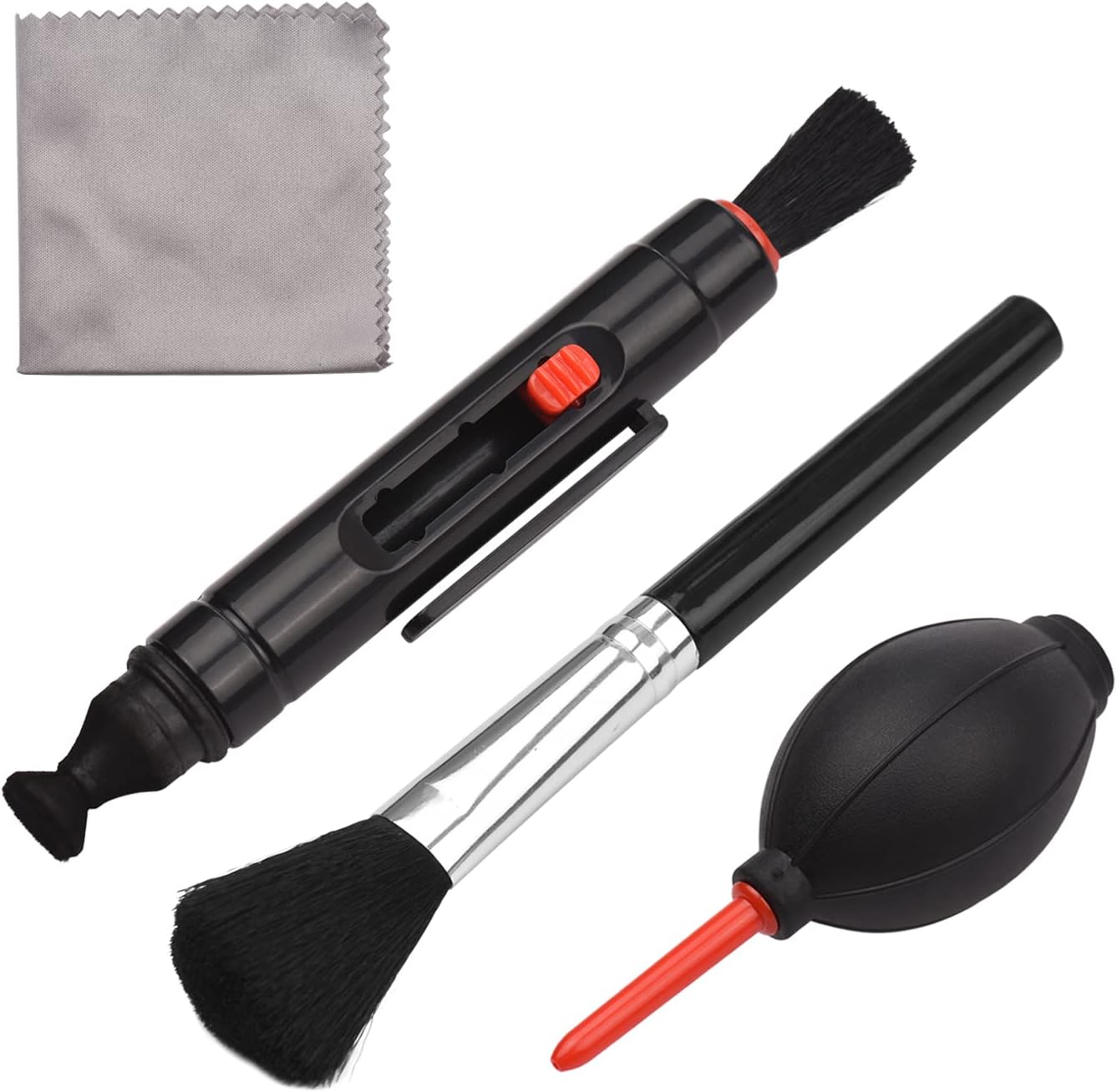 Andoer Multifunctional Cleaning Kit Lens Dust Blower Cleaning Pen Brush Microfiber Lens Cleaning Cloth for Camera