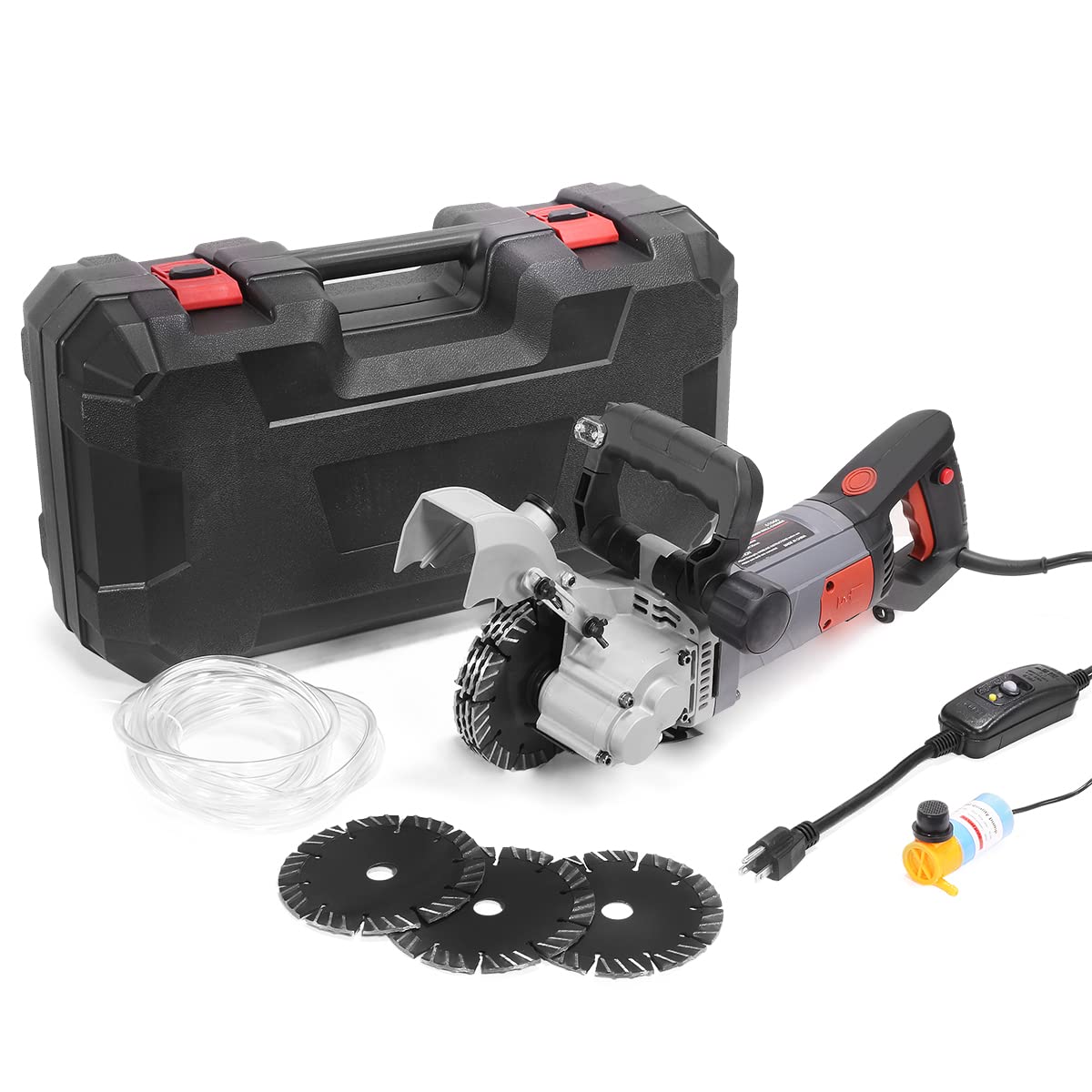 XtremepowerUS Wall Chaser Cutting Machine Wall Concrete Grooving Cutting w/Water Line Dust Port Infrared Sighting (Slotting Machine)