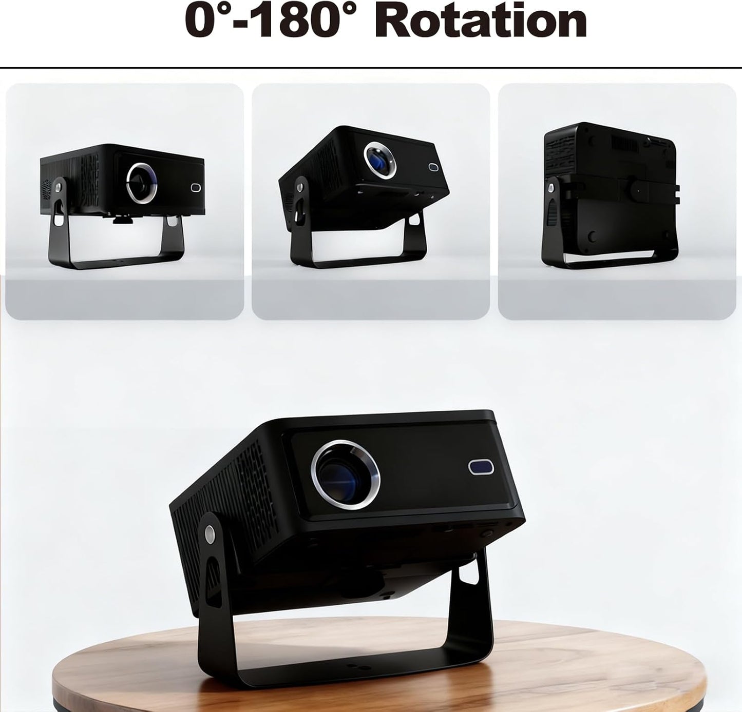 DAWASAPAT 1/4" Setup MINI Tabletop Projector Holder Mount with Screw & Cable Ties, Easy Stand for Most Projectors