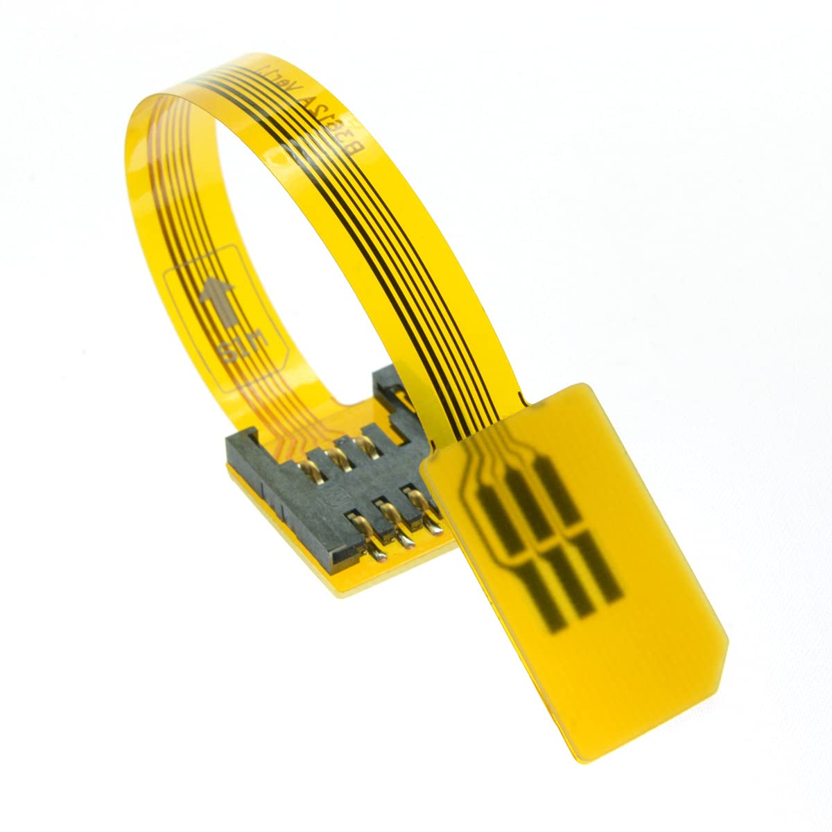 cablecc 10cm GSM CDMA Standard UIM SIM Card Kit Male to Female Extension Soft Flat FPC Cable Extender