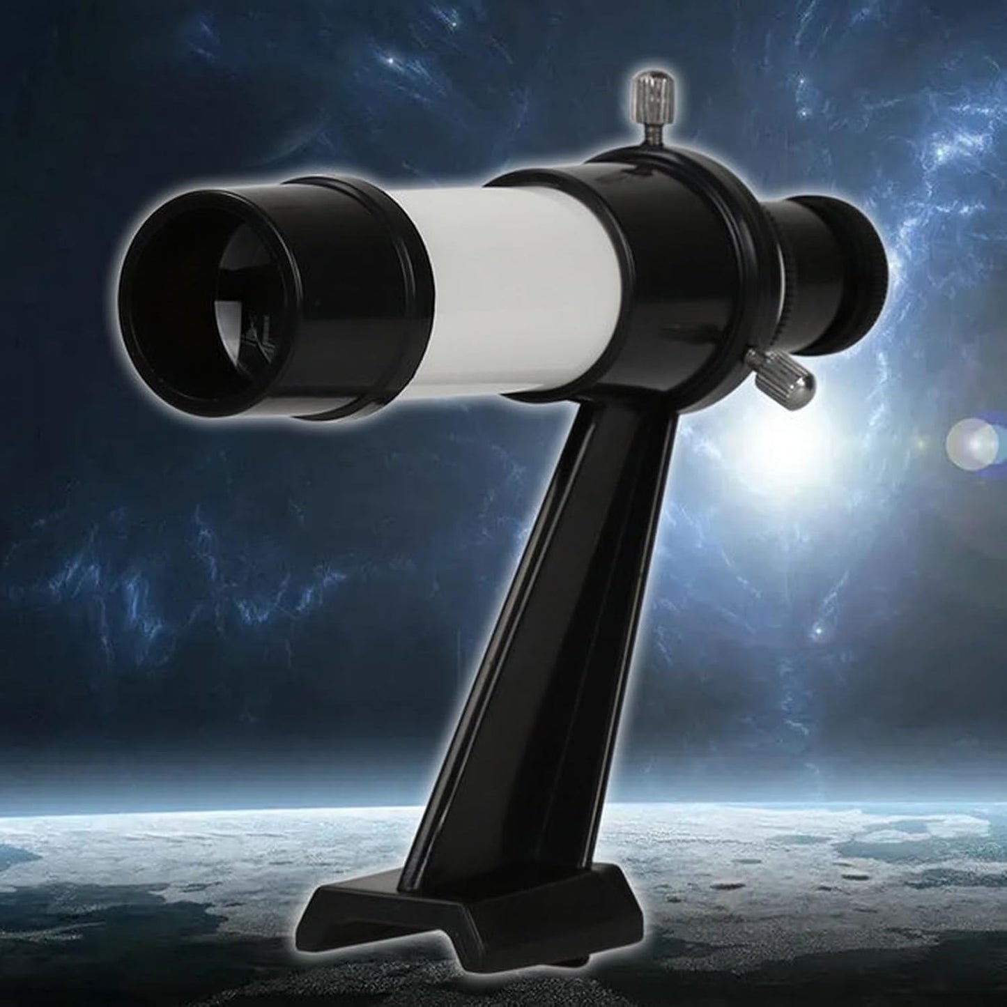 ASHATA 5x24 Finder Scope Mounting Bracket with Two Holes, Cross Hair Reticle Viewfinder, Adjustable Focusing Wheel