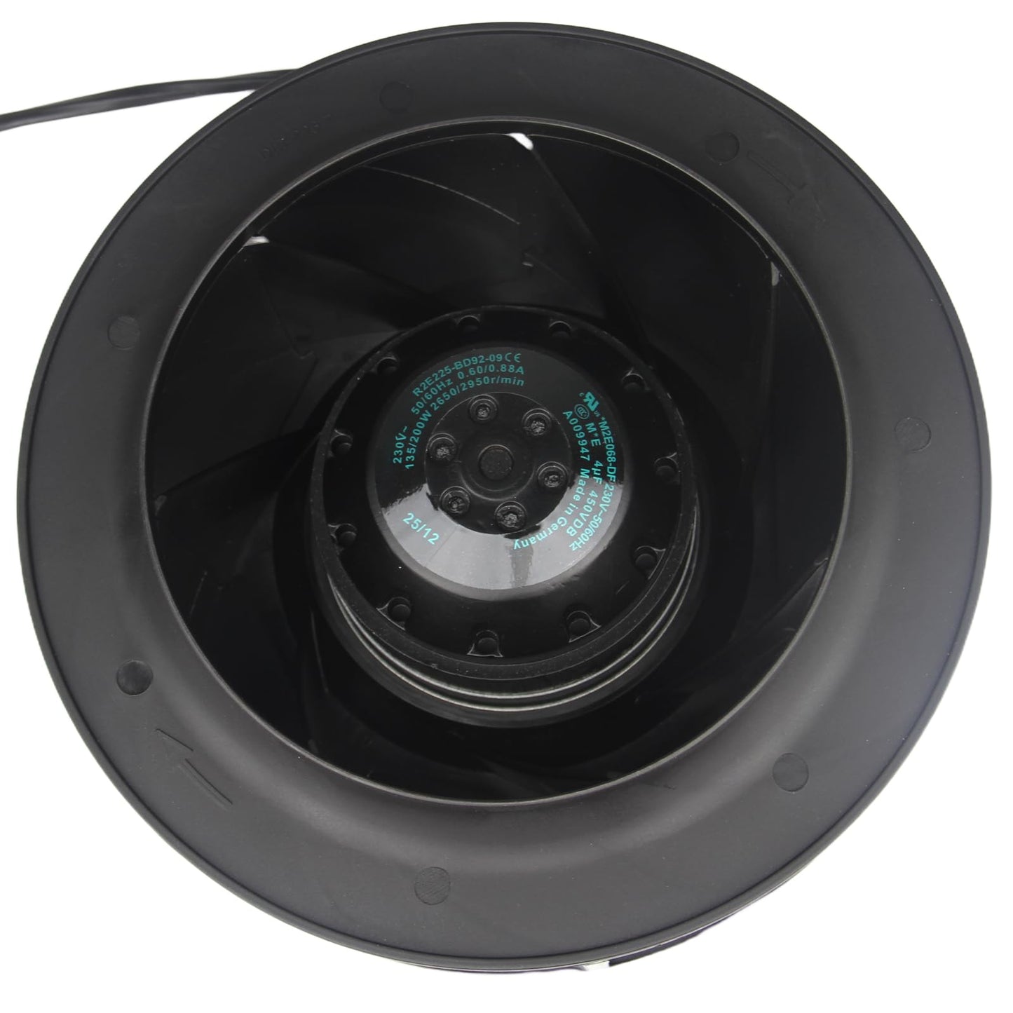 R2E225-BD92-09 Centrifugal Blower Inverter Cooling Fan 230VAC 0.6/0.88A 135/200W