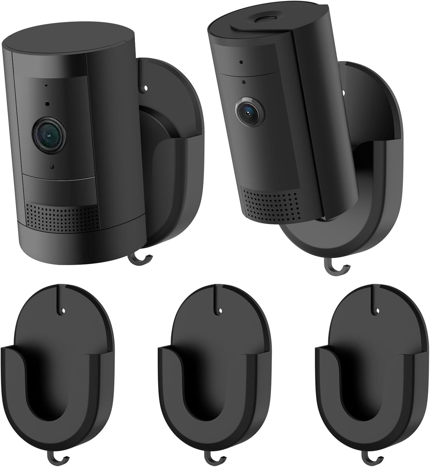 Mount(3Pack,White) No Drill Wall Mount Compatible with Stick Up Cam and Ring/Indoor Cam & Indoor Cam Plus , Strong
