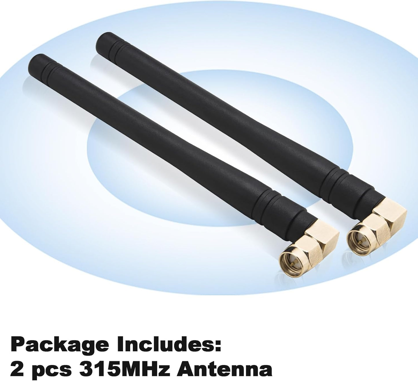 Kaunosta 315MHz 3dBi (2-Pack) CC1101, CCU3, SMA Male Antenna Right Angle Omni-Directional Antenna for Garage Door