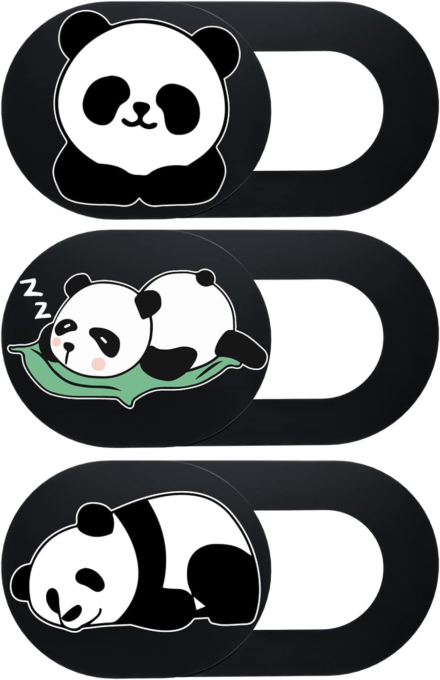 0.02-Inch (Panda-3Pack) Webcam Laptop Camera Cover Slide, Cute Pattern Web Camera Cover, Ultra-Thin Fits for Laptop