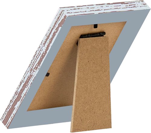 JCJMY 3x4 Rustic White Picture Frame - Versatile Wall & Tabletop Display with Shatter-Resistant Plexiglass