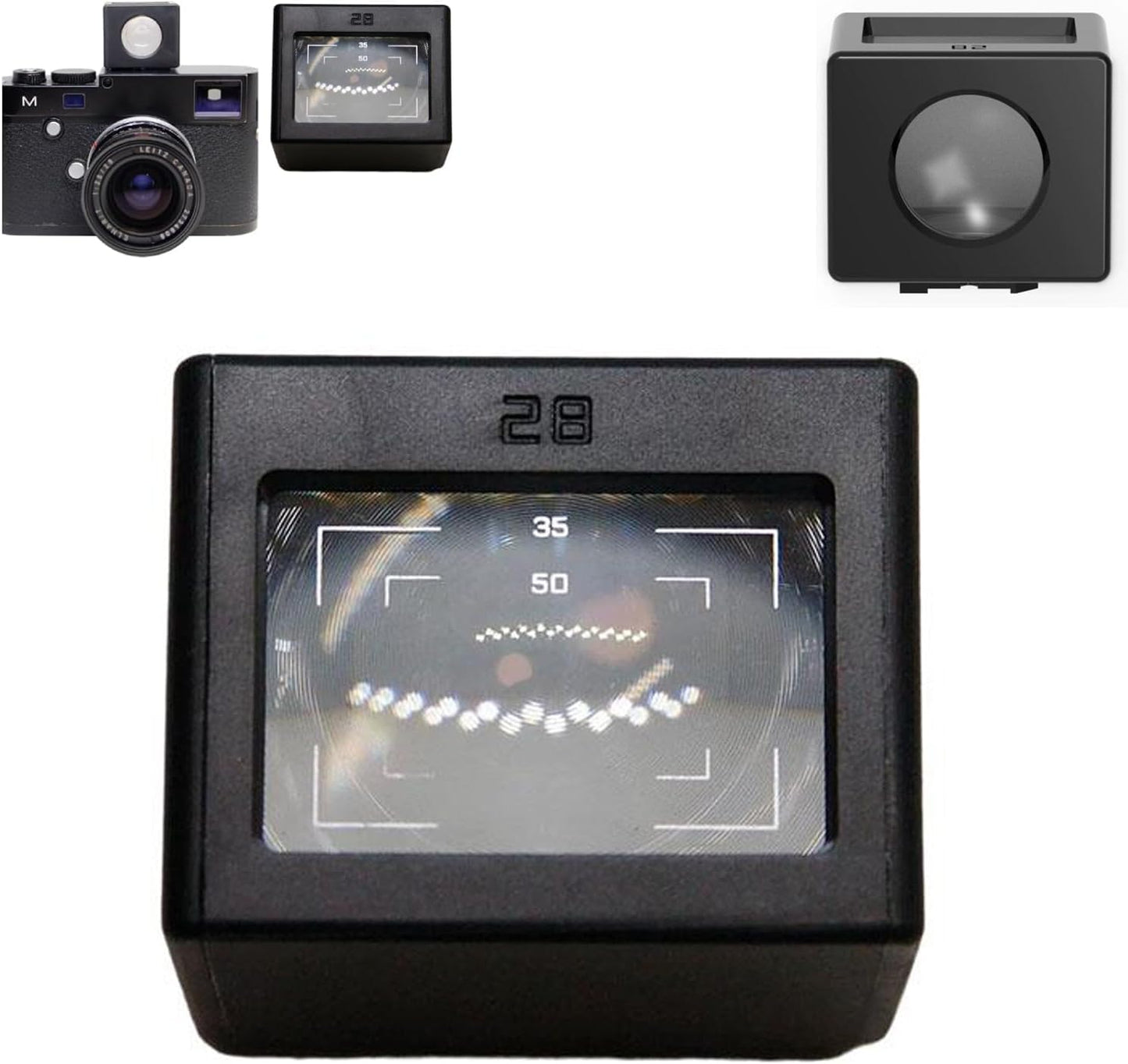 RYGRZJ 35/50 Frame Film & Slide Viewer, Color Isolation View Finder, External Optical Waist Level Finder, View Catcher