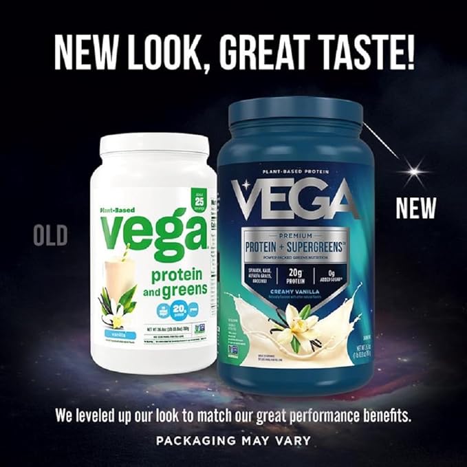 Vega Protein & Greens Bundle, Chocolate + Vanilla (25 Servings Each) - Plant Based Protein Powder, Keto-Friendly, Gluten Free, Non Dairy, Vegan, Non Soy, Non GMO, Lactose Free