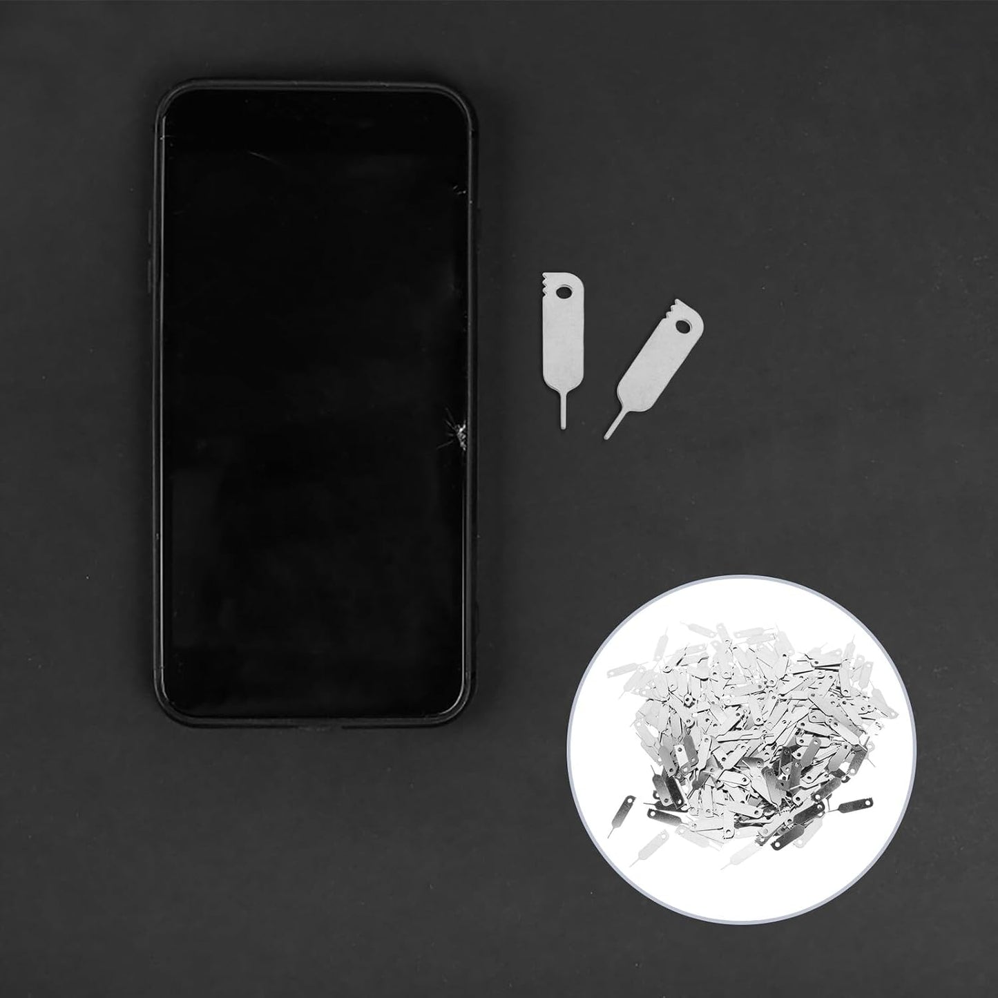 400pcs Set, Homoyoyo Universal Sim Card Removal Tool Pin Anti-Lost Tray Ejector Needle for Smartphones, Tablets, Mobile