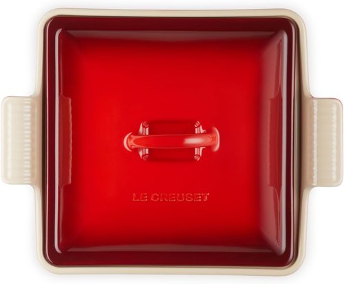 Le Creuset Stoneware Casserole - 2qt Shallow Square Dish in Cerise | Durable & Stylish Design