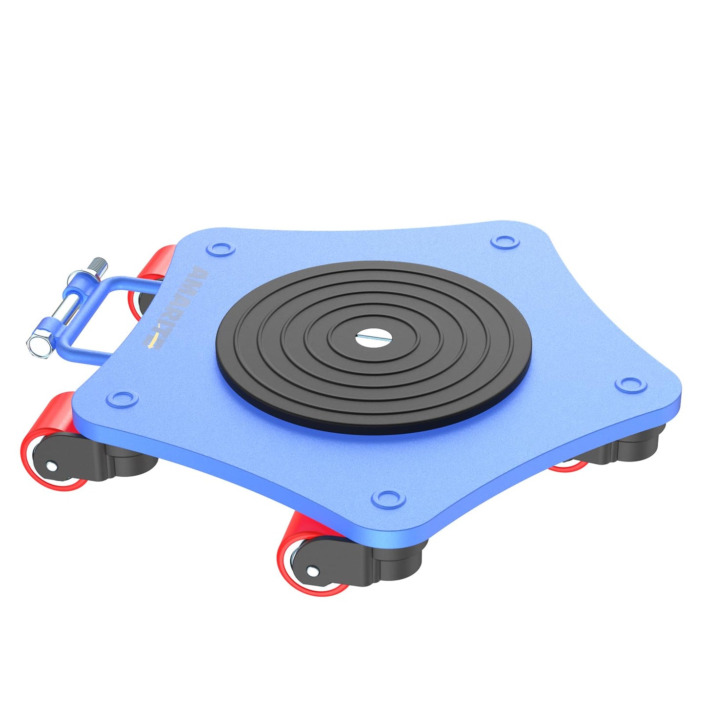 Amarite Heavy Duty Machine & Machinery Skates 8800 lbs - Integrated Casting Frame with 5X 360° Swivel Rollers for Industrial Moving