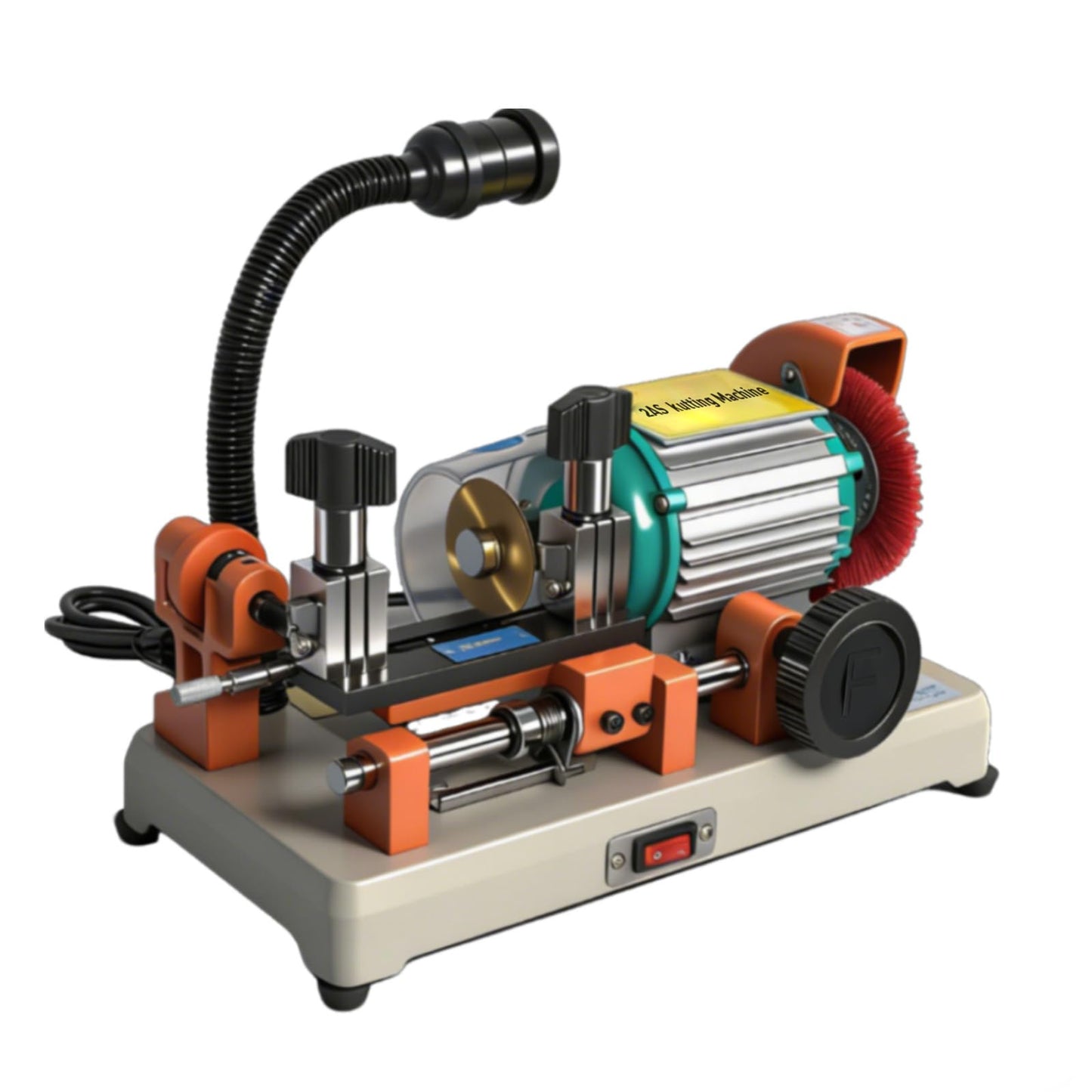 Cutting Machine Duplicator,Horizontal Duplicating Machine 2AS with Brush, Cutting Equipment, Hardware Processing Tool for Commercial Use 110V