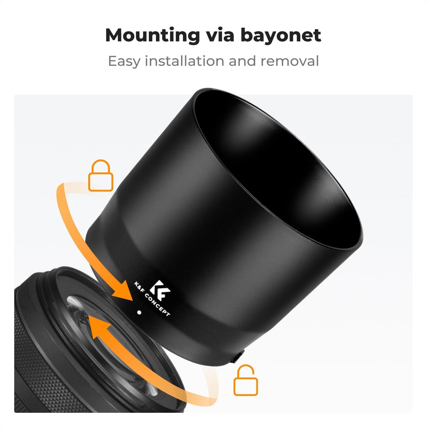 ET-74B 100-400mm f/5.6-8 70-300mm f/4-5.6 67mm K&F CONCEPT Lens Hood Replace of Hood Compatible with Canon RF is USM