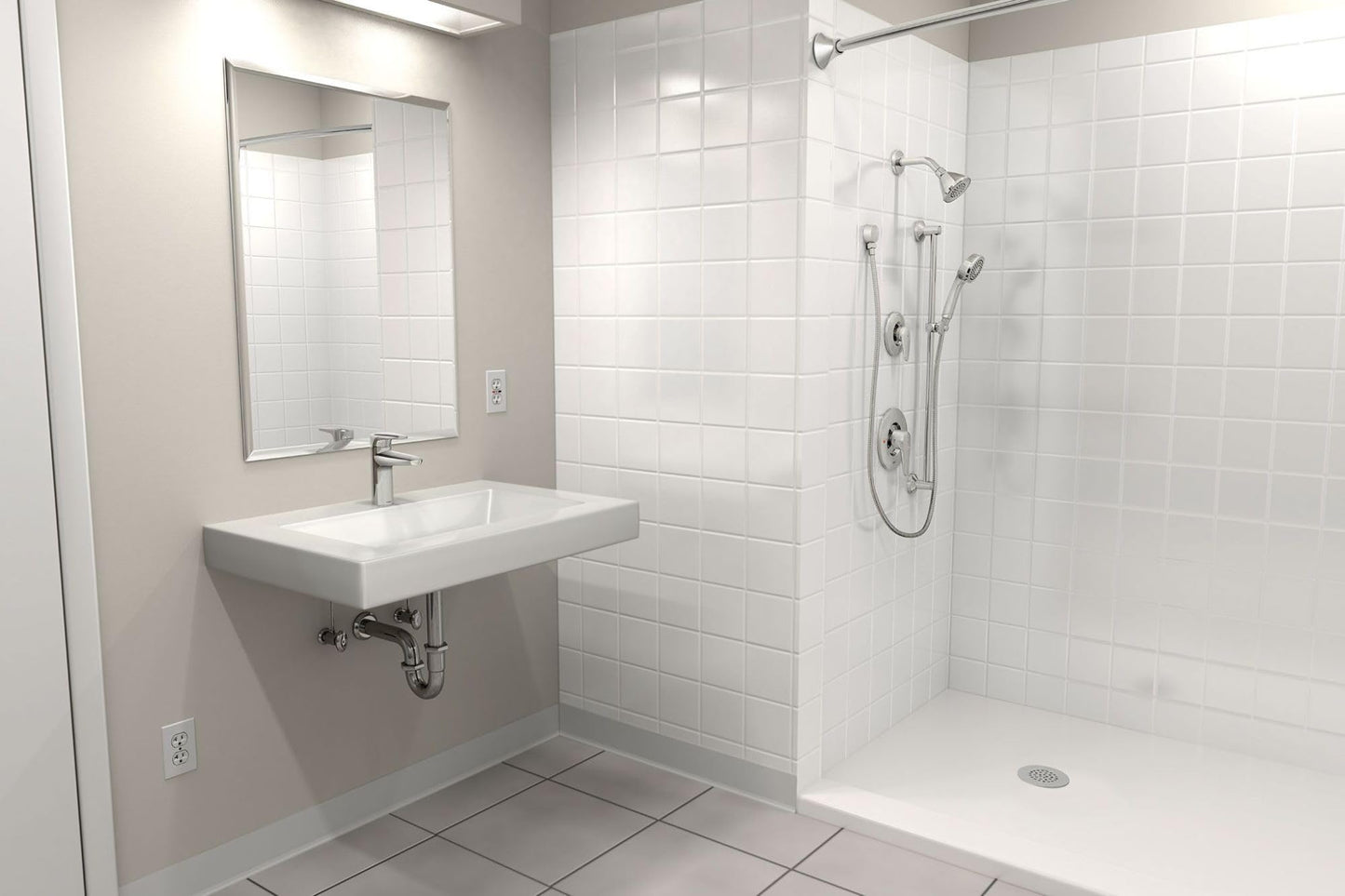 Moen T9342EP15 Commercial Posi Temp Transfer All Metal Trim Kit 1.5 GPM (Valve Not Included), Chrome