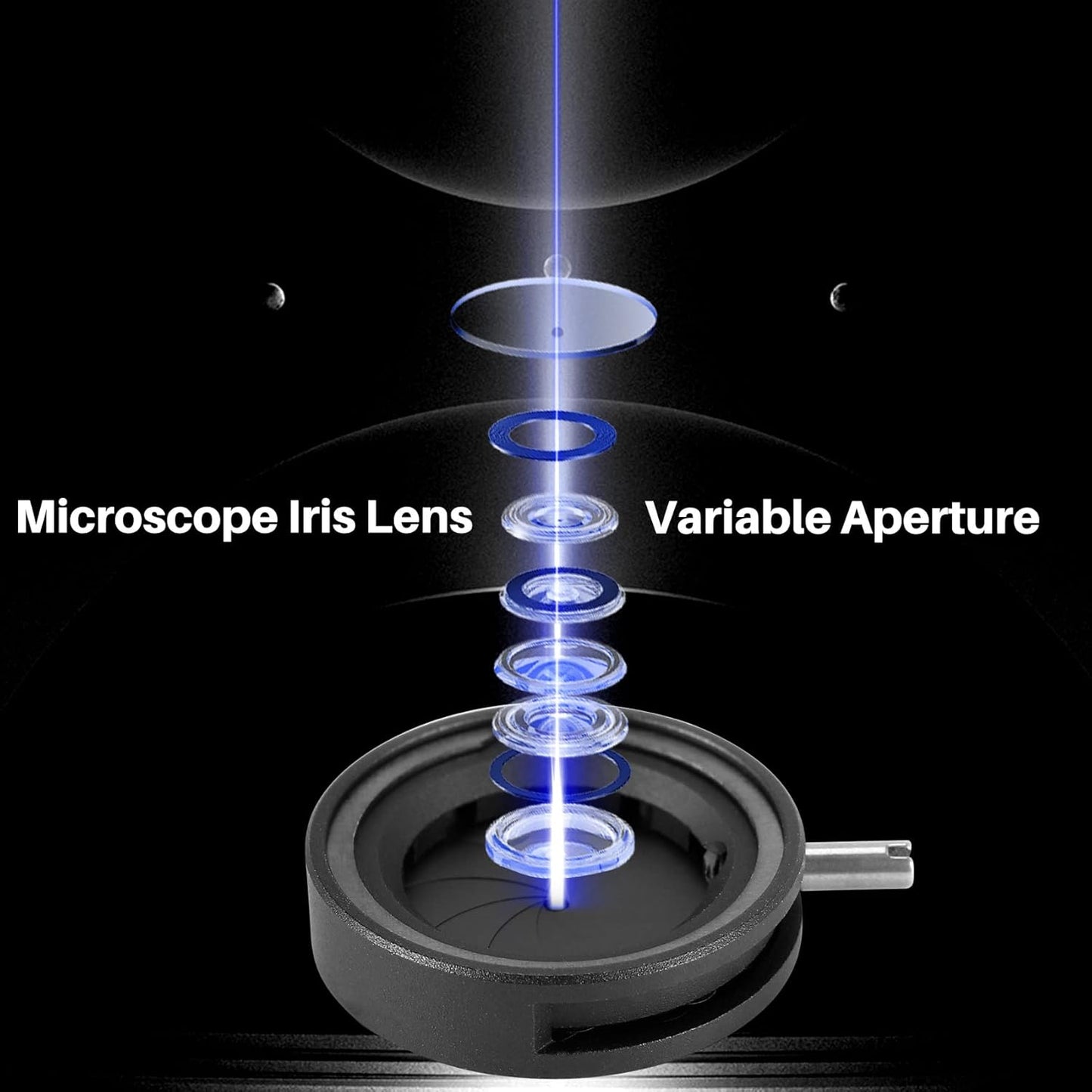 Srutueo SK12, 500042571A4 Manual Aperture Adjustable Mechanical Iris Diaphragm Iris Diaphragm for Digital Camera
