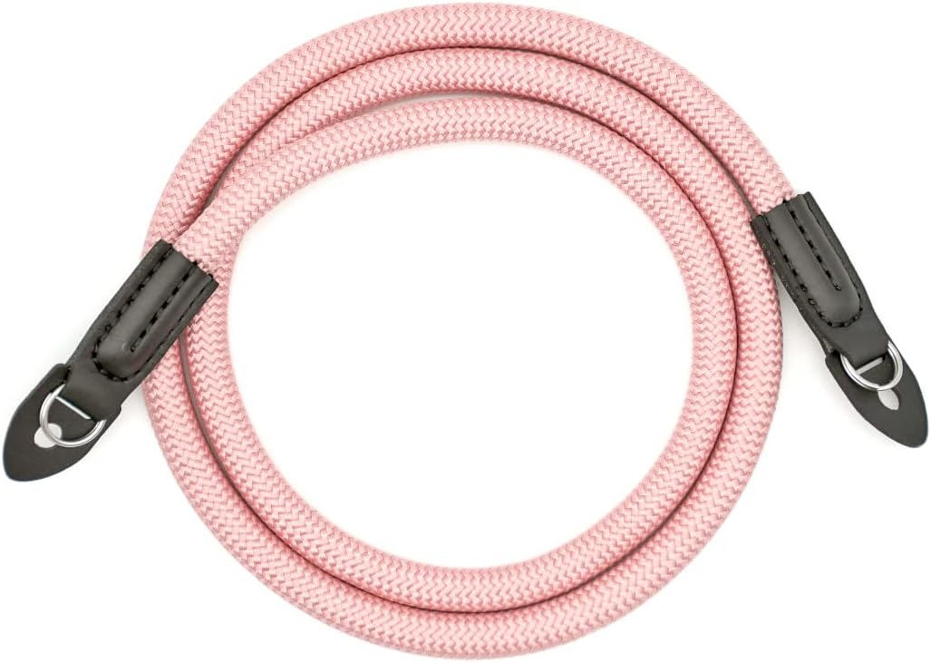 Eorefo 100cm Camera Strap Vintage Nylon Climbing Rope Camera Neck Shoulder Strap for Micro Single and DSLR Camera(Rose