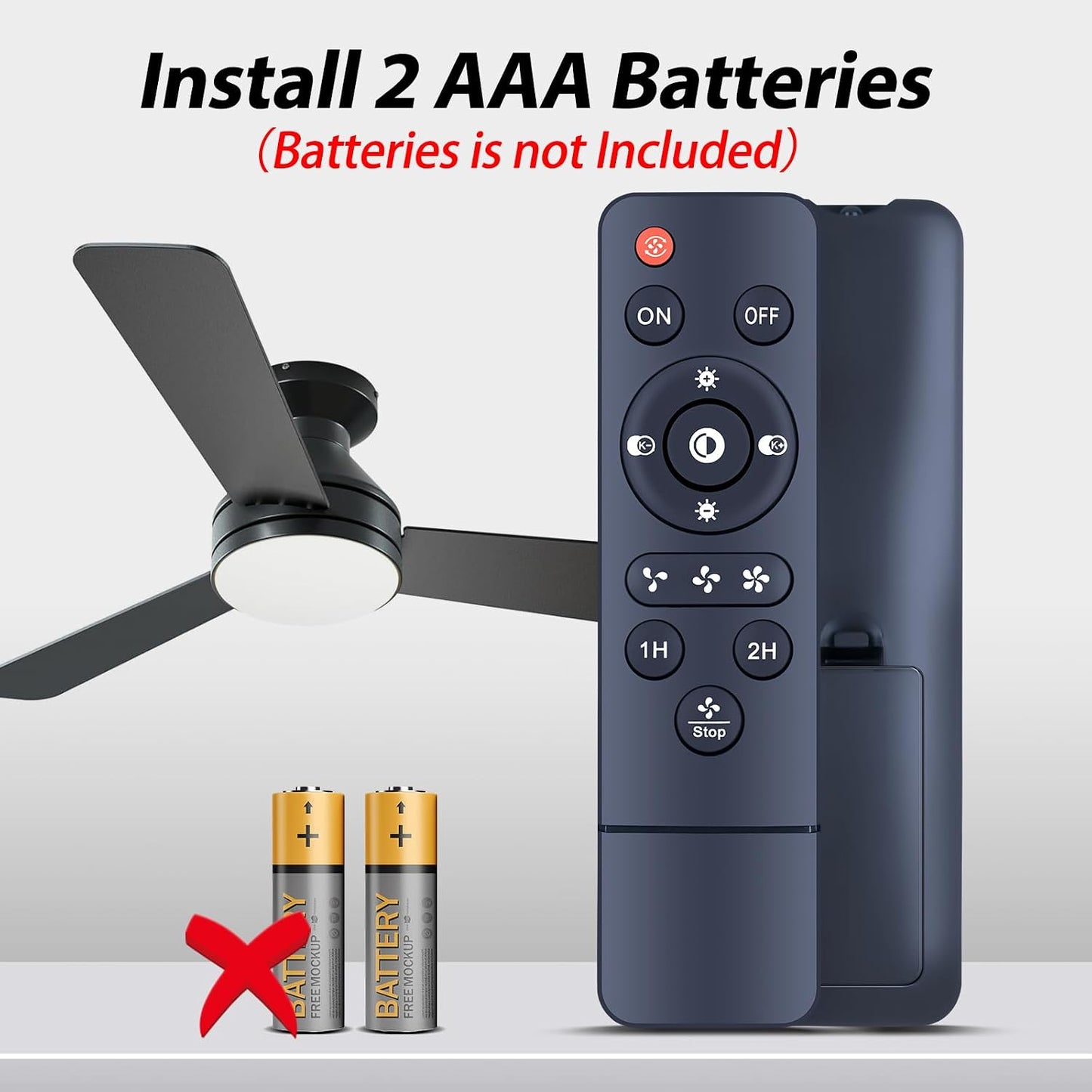 WDZP B7810 B7801, YB-460 New Fan Remote Control fit for Mpayel EINRZi Low Profile Ceiling Fans with Lights