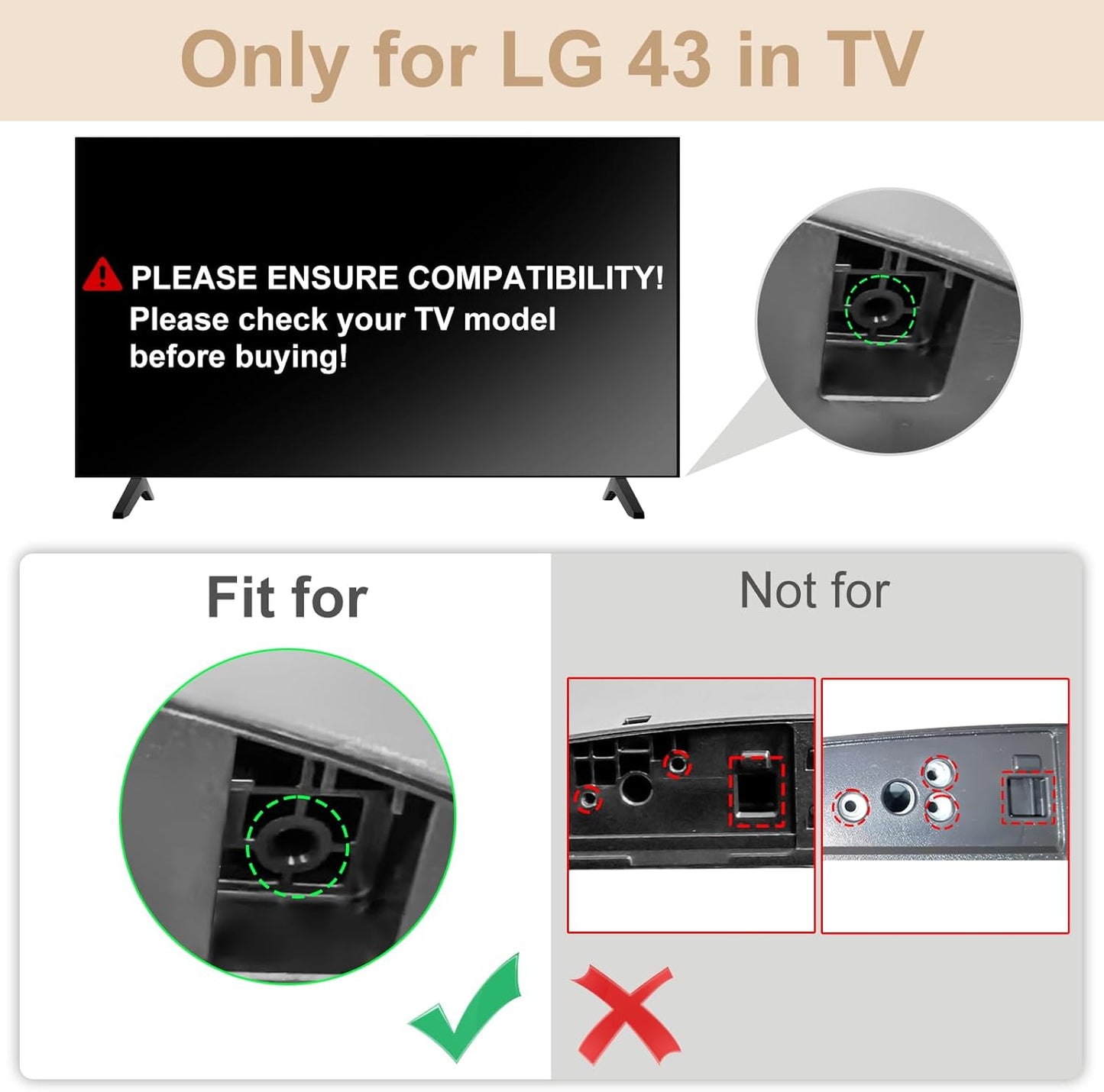 Dinghosen 43 Inch 43LJ5500 43UJ6300 43UJ635T 43UK6200 43UK6090 43UK6500 43UM6900 43UM7100 43UM7300 43UN7300 43UN7100