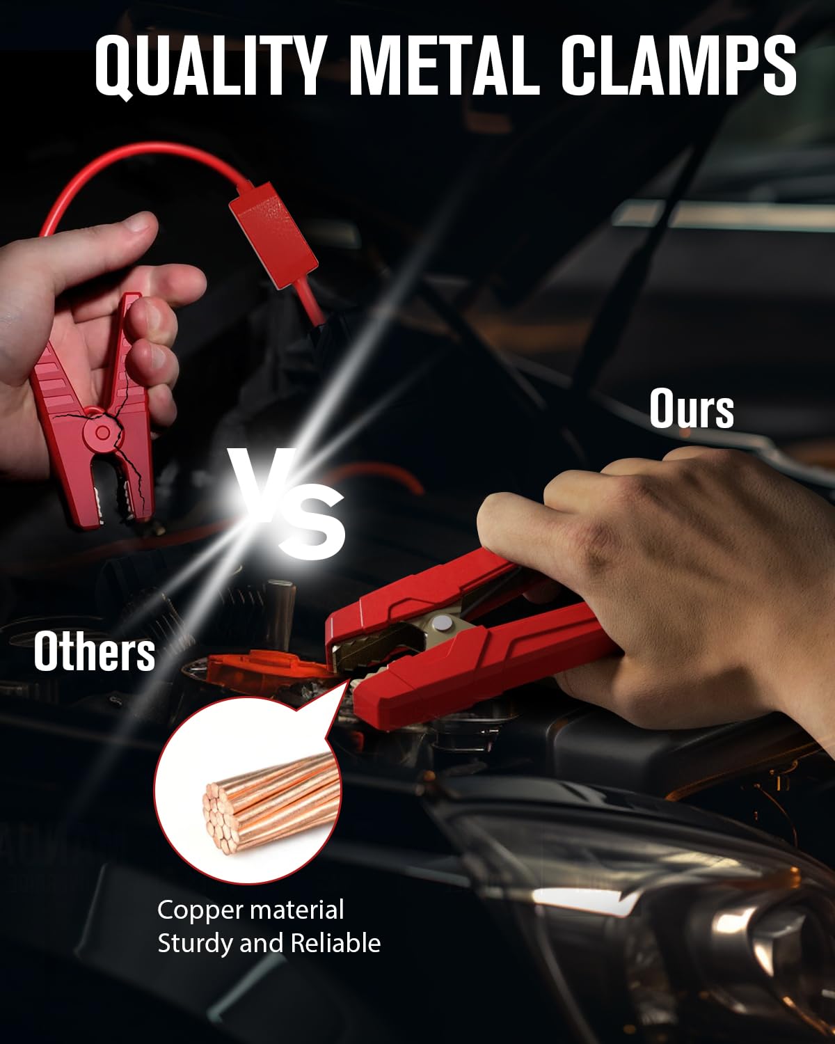 GOOLOO GP4000 Jump Starter 4000A Peak Car Starter (All Gas,up to 10.0L Diesel Engine) SuperSafe 12V Lithium Jump Box,Auto Battery Booster Pack,Portable Power Pack with USB Quick Charge and Type C Port