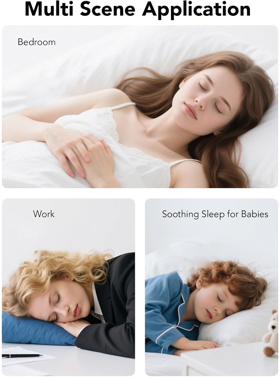 36 CCYLEZ Pillow Speaker, Non Invasive Sleep Aid with Bone Conduction Technology and White Noise Options
