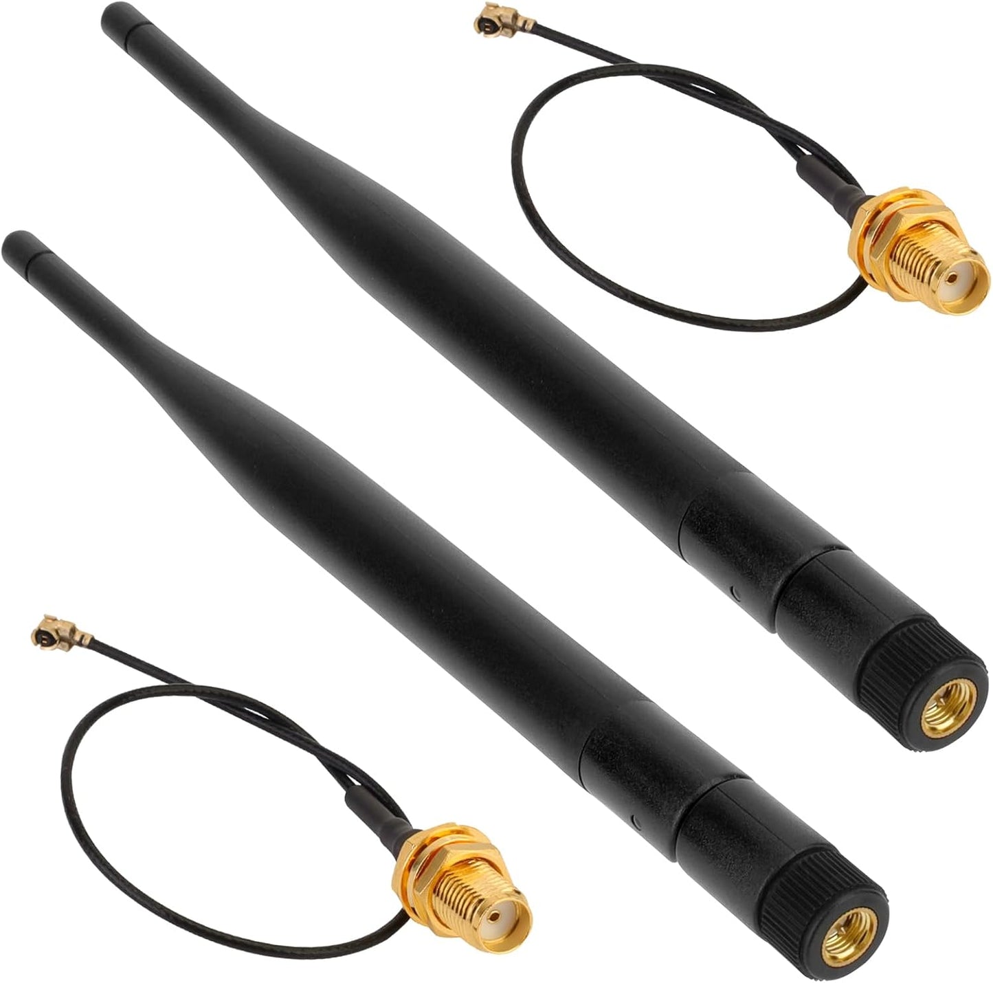 MakerHawk 2 Pack 915MHz 5dBi LORA Antenna Gain Omni SMA Male Connector + RF Antenna Adapter Cable