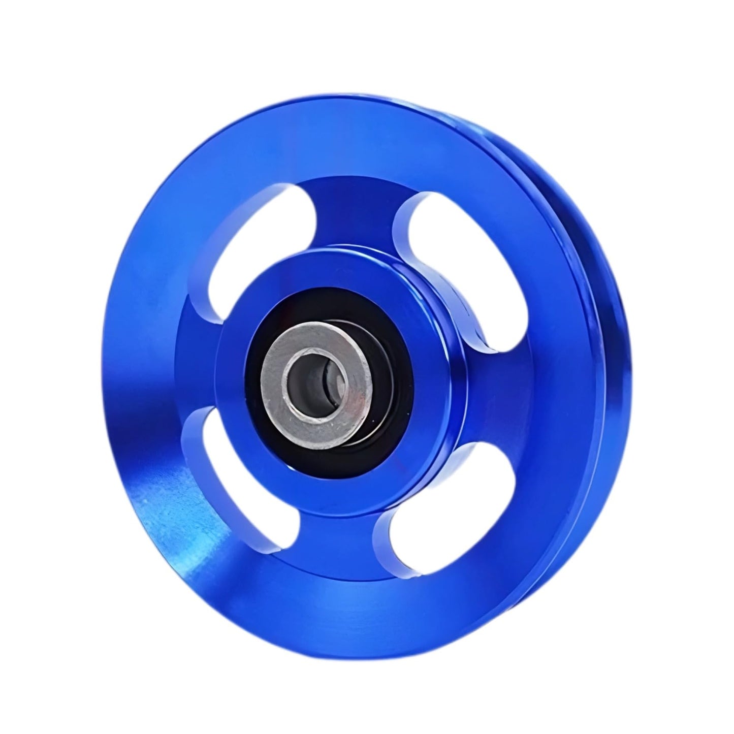 Gueiddi Aluminum Pulley for Home Gym, Load Capacity Sealed Bearing Pulley System, Quiet & Smooth Replacement Gym Pulley Wheel for Cable Machine, LAT Pulldown, Weight Equipment (1, Blue, 88-90mm)