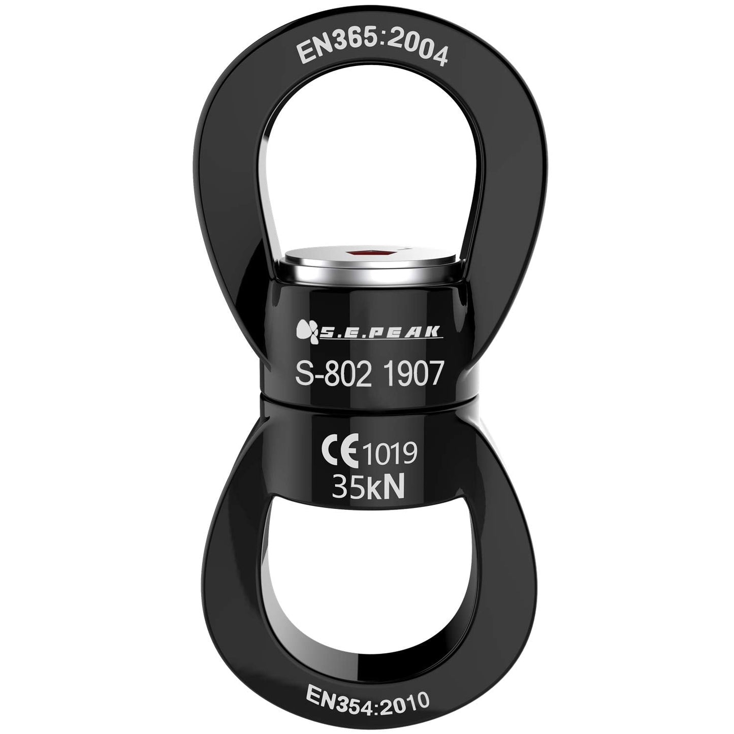 Swing Swivel 35kN Safest Rotational Device, Swing Spinner, Carabiner Swivel, Climbing Rope Swivels for Children’s Web Tree Swing Setting, Aerial Dance, Hanging Hammock by PROND (A - Black)