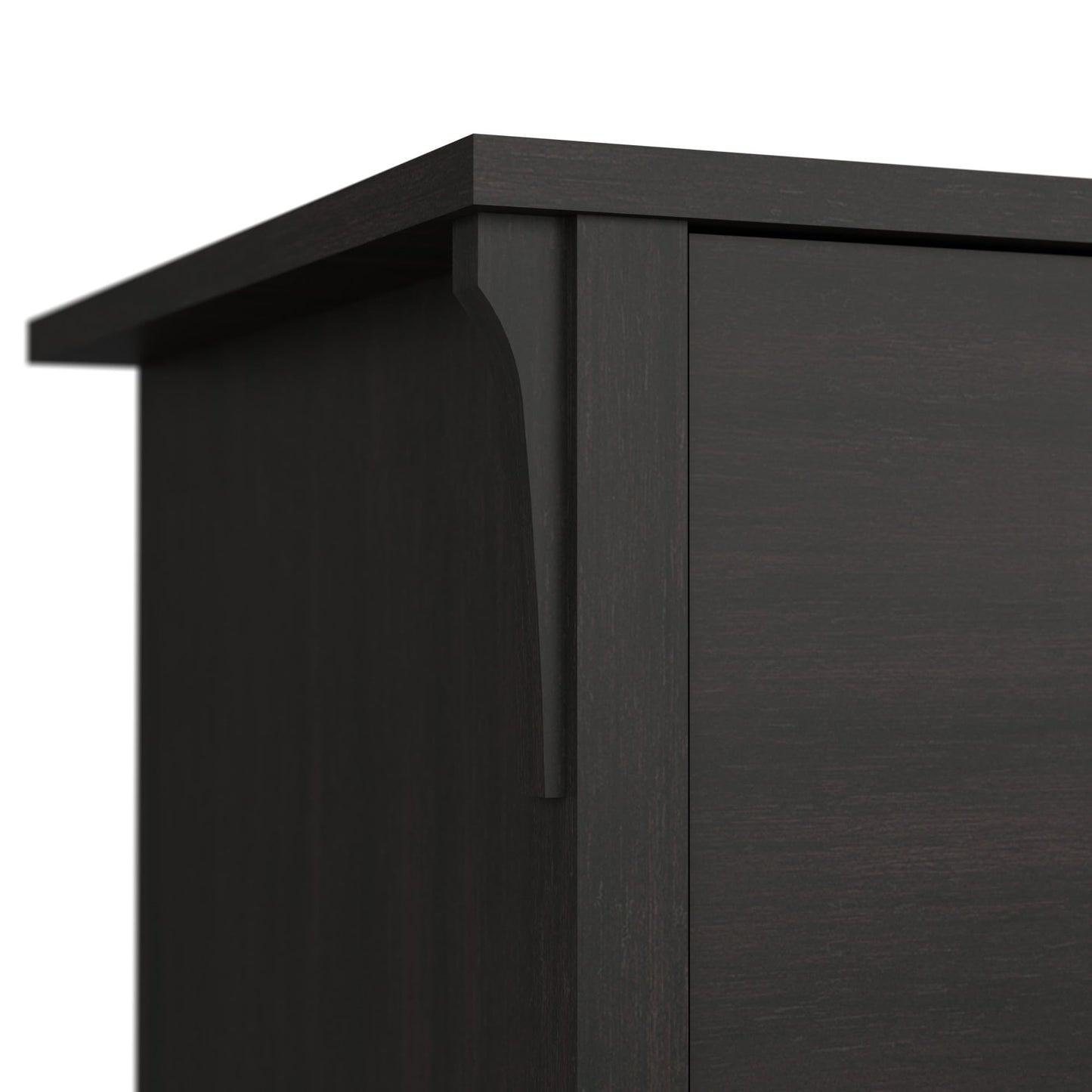 Bush Home Salinas Computer Desk with Hutch | Study Table with Drawers, Cabinets & Pullout Keyboard/Laptop Tray | Modern Home Office Desk in Vintage Black | Work Desk with Storage