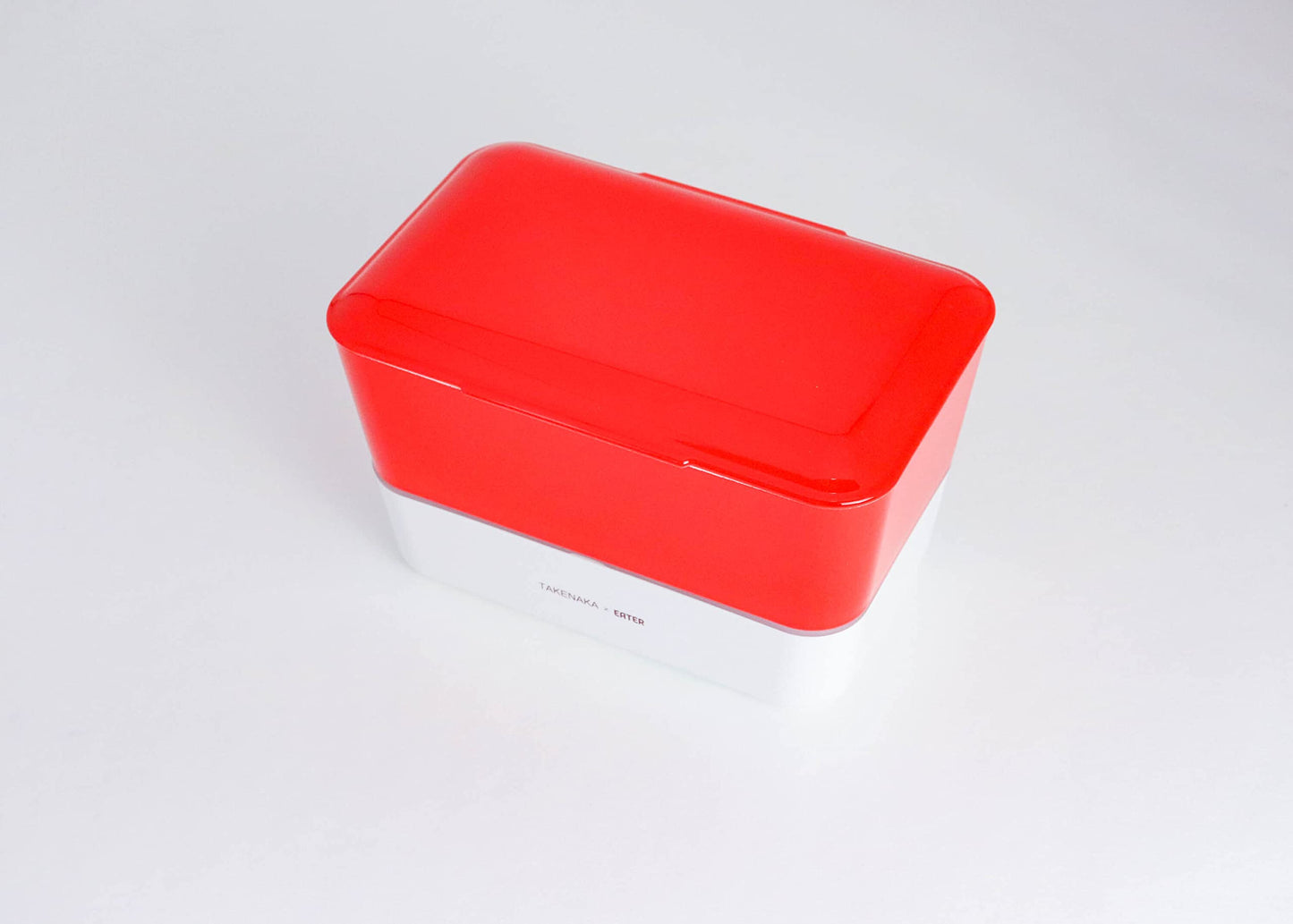 TAKENAKA Eater x Bento Box Special Edition 2023, Bite Dual Lunch Box from Japan, Eco-Friendly and Sustainable Japanese Style Bento Lunch Box (Earer Red x Meringue)