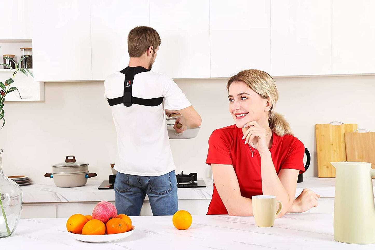 Schiara Posture Corrector for both Men and Women, Comfortable Upper and Back Brace, Adjustable Back Straightener Support for Back, Shoulder and Neck