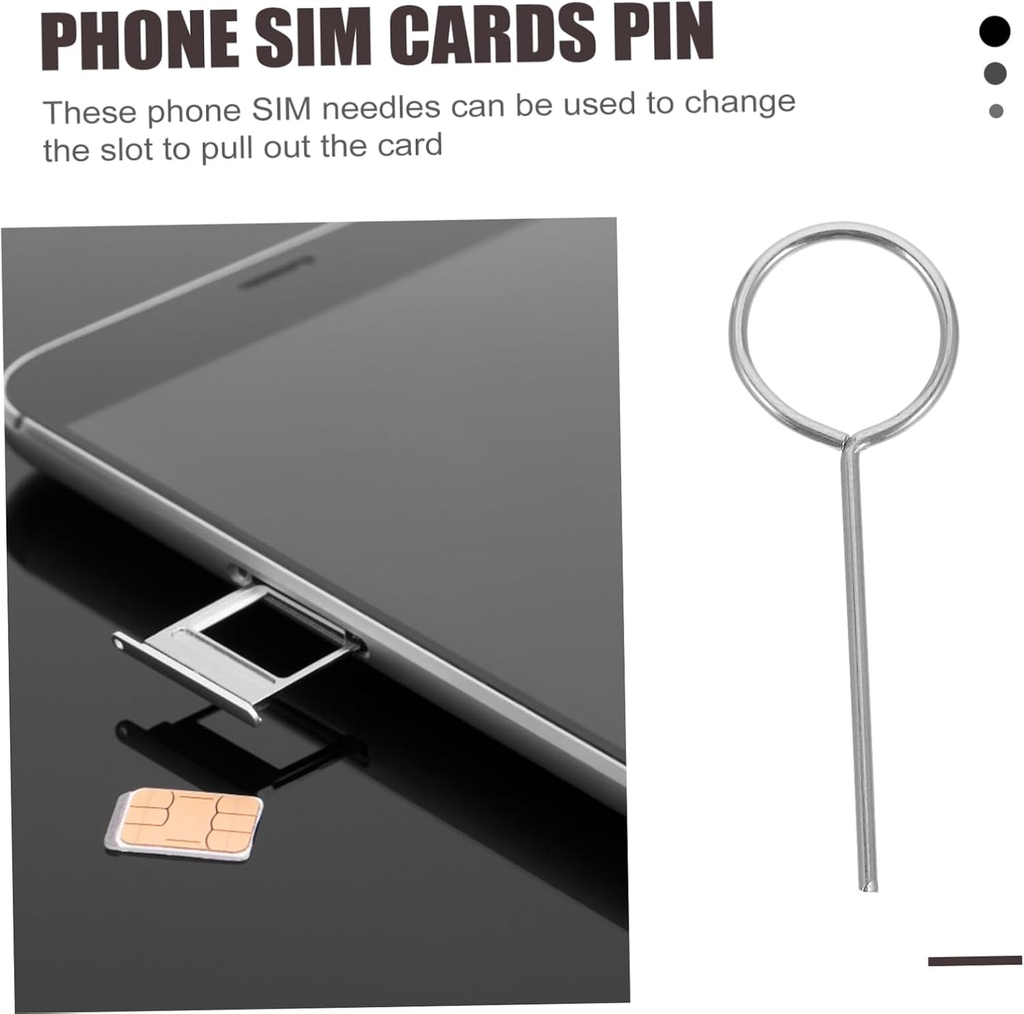 1000pcs Housoutil Sim Ejector Pins for Mobile Phones Sim Card Remover Tool Durable Needle Opener for and More Easy