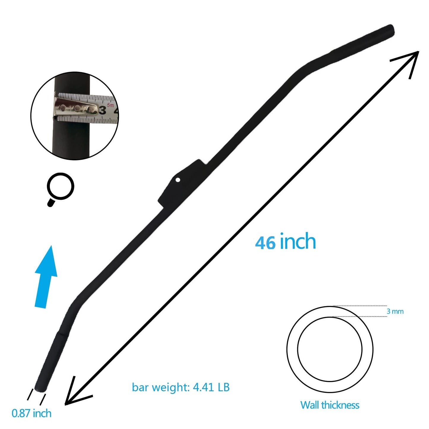 Cable Machine Lat Pulldown Attachments - 29/39/48 Inch Wide Grip Bar with Non-slip Handle for Home Gym Tricep Training (K Bar Length 48 Inch)