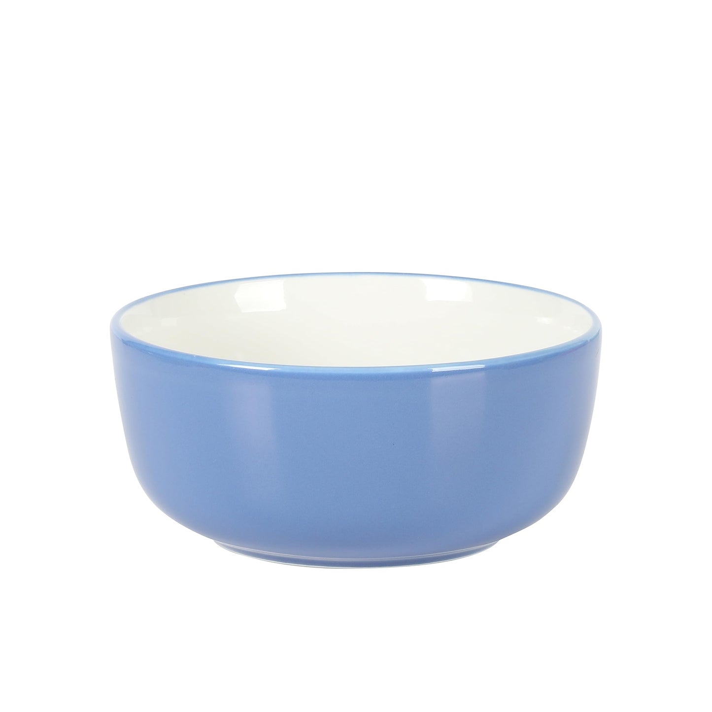 Sur La Table Kitchen Essentials Two-Tone Porcelain Dinnerware Plates and Bowls Set - Blue/White, Service for 4 (16pcs)