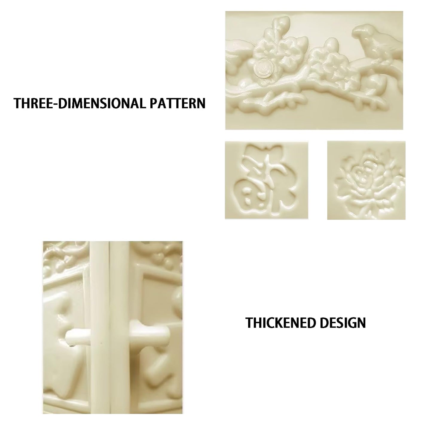 DIYUNIMOULD Concrete Balcony Mold, 26.78 Inches Balcony Spacing Column Mold for Garden Park Balcony Decoration (Floret), White