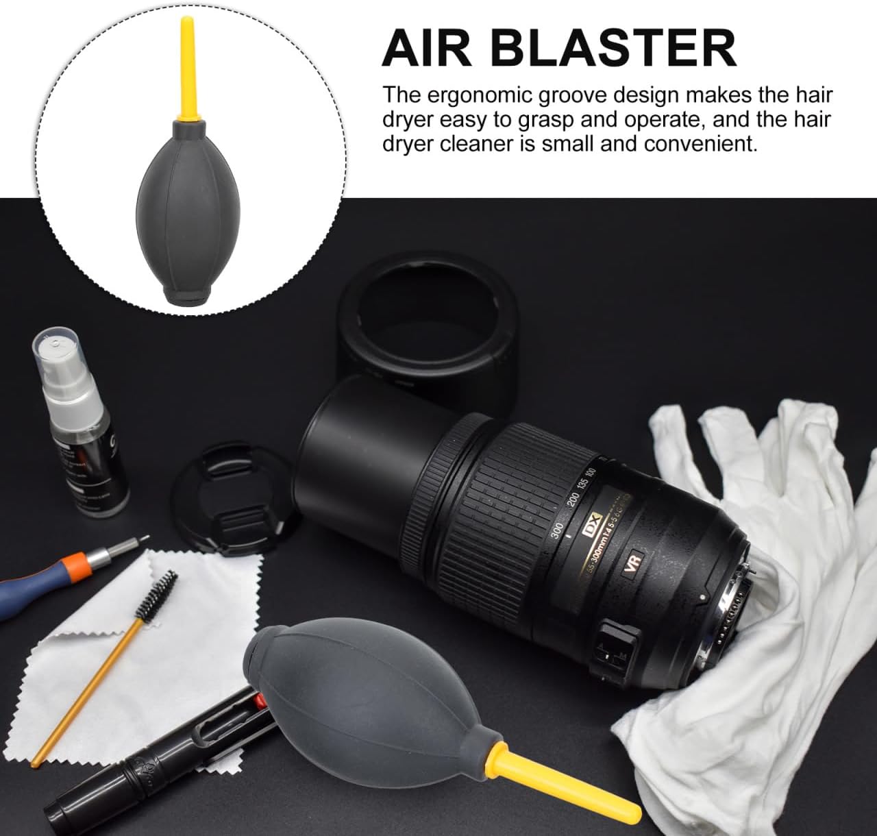 5.70X4.33X2.16 Inch Bulb OSALADI Camera Air Blower Dust Pump for DSLR Lens Keyboard Screen Cleaning Tool with Ergonomic