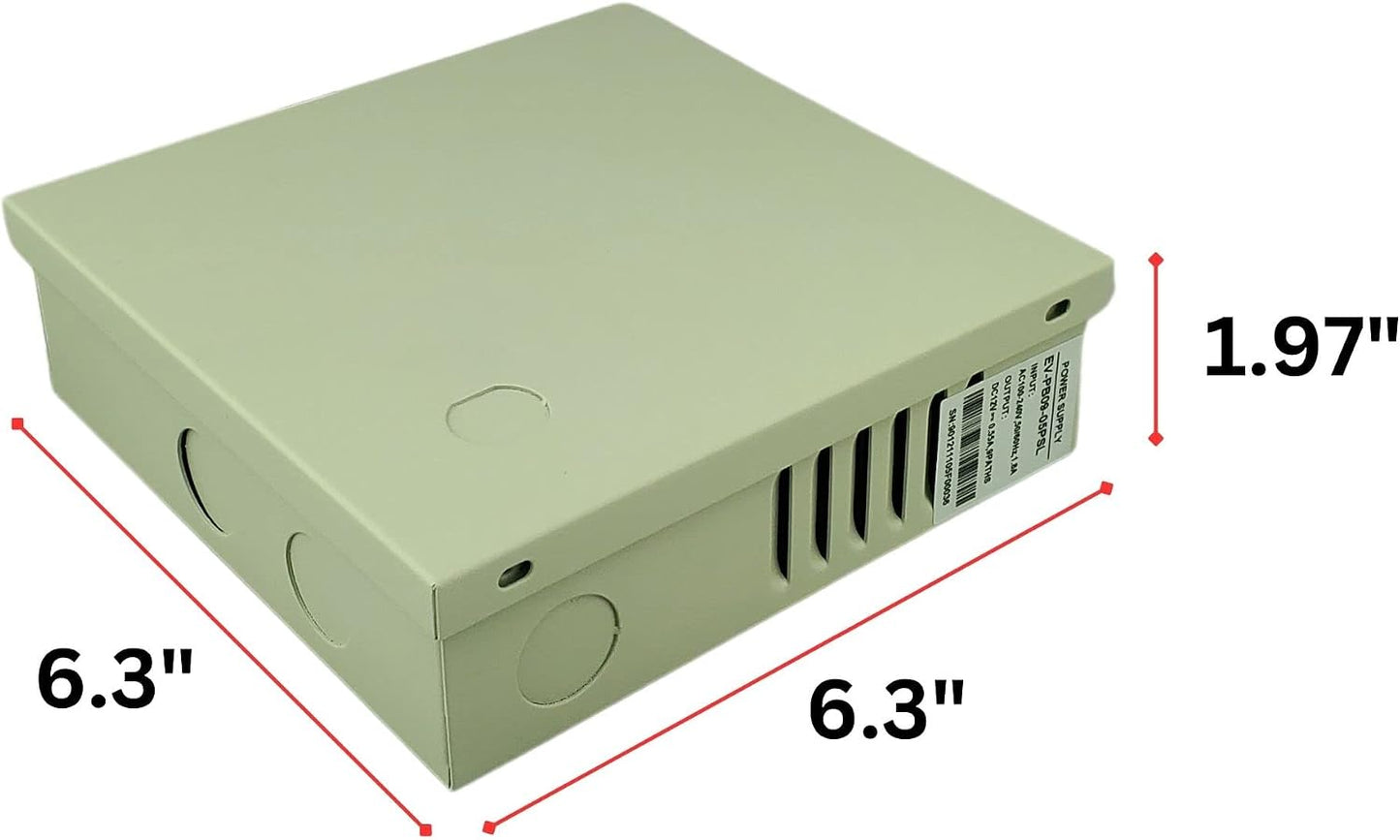 (PB04-03P) 4 3 EVERTECH Channel Ampere PTC Fuse CCTV DVR Security Camera Metal Power Supply Box