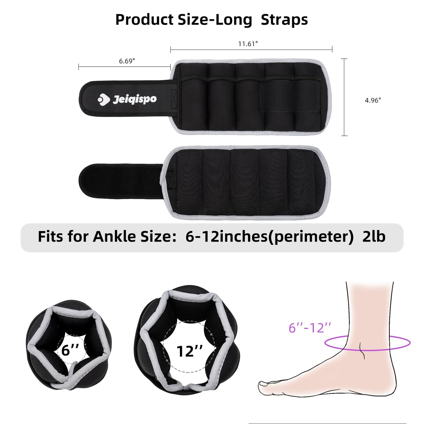 Adjustable Ankle Weights 1 Pair 2/4/6/8/10 LBS Wrist Leg Arm Weights for Women Men Kids,Strength Training with Removable Weight for Fitness Gym Workout Running Walking