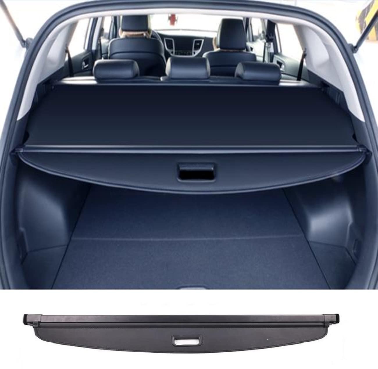 Okutech Retractable Cargo Cover Compatible with Cadillac Optiq 2024 2025 2026 Rear Privacy Screen Car Storage Trunk Luggage Tonneau Security Shade (Carbon Fiber Style)