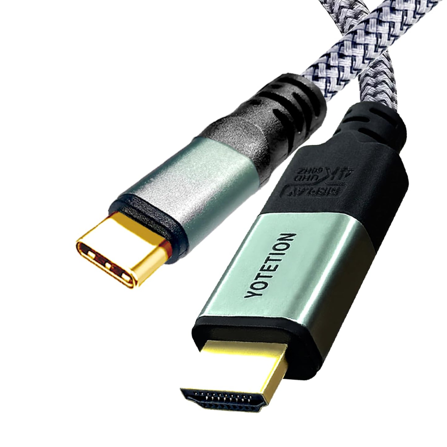 YOTETION 20FT 4K@60Hz, 15 S8-S23, 2, 3/4] USB-C to HDMI-A Braided Cable, Suitable for Home Office [Compatible