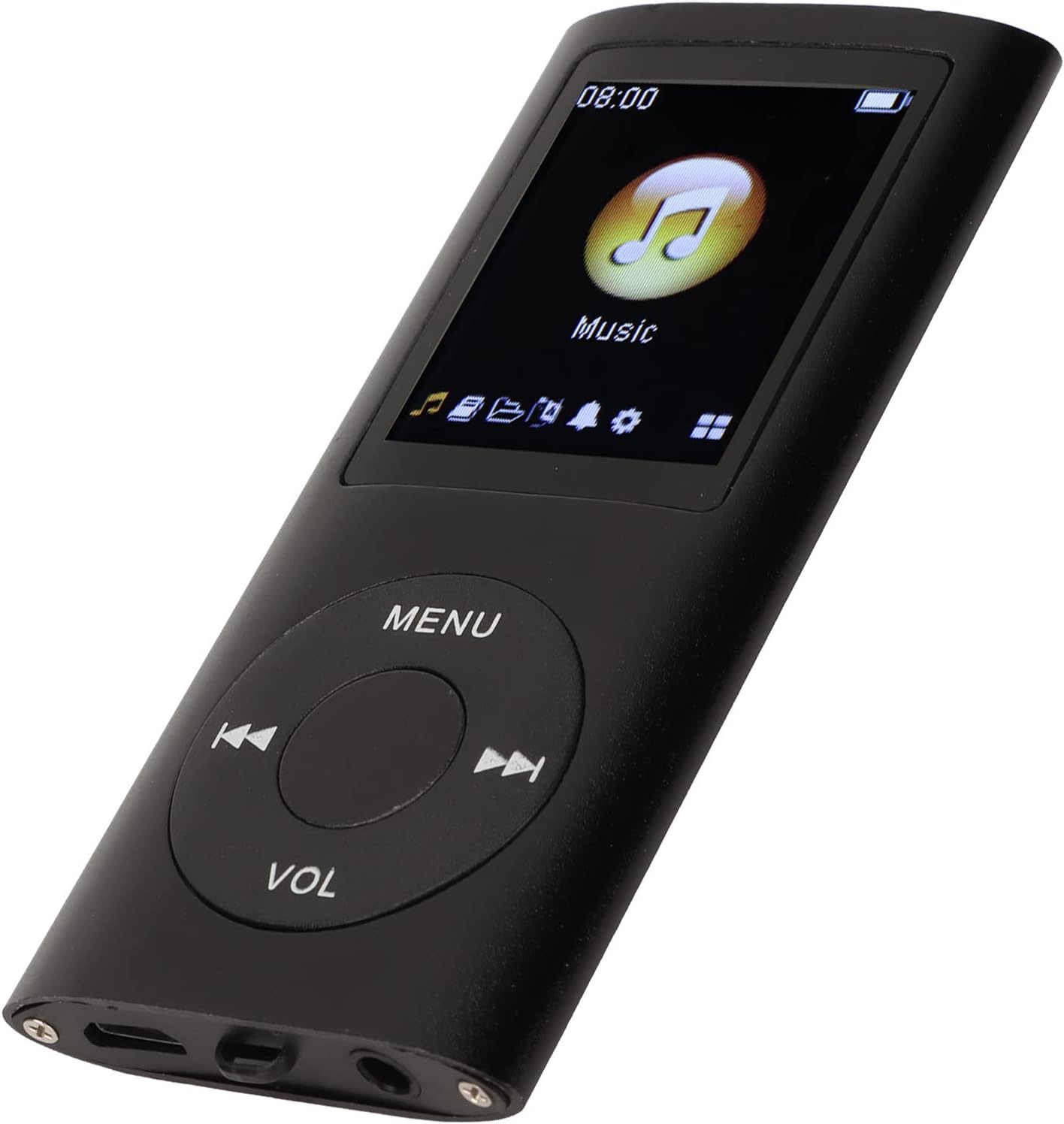 Zopsc MP3 1.8 Inch 64GB, 200mAh Portable Player, Lossless HiFi Music Player with LCD Screen, Memory Card Slot Support