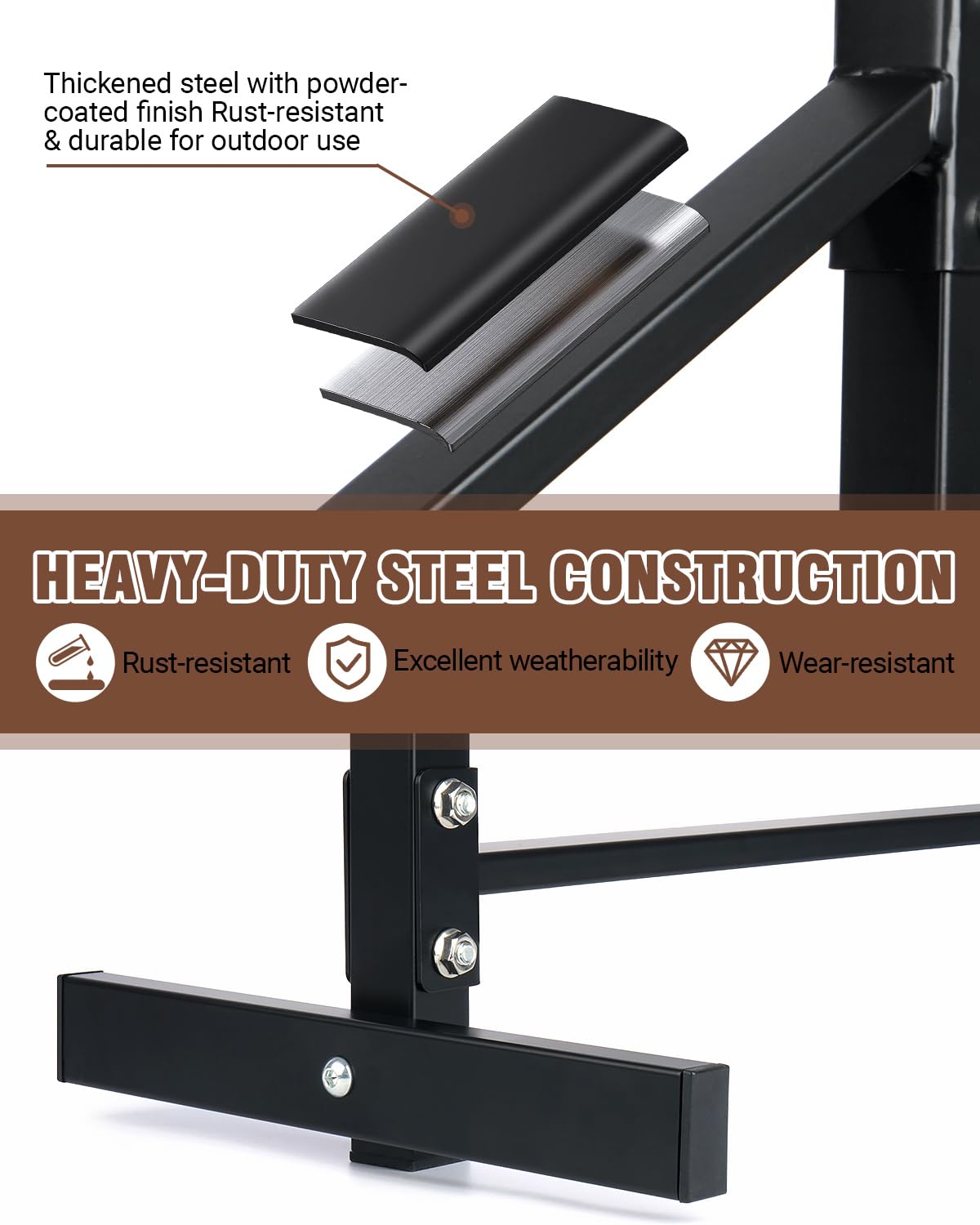 Lupar Heavy Duty Shipping Container Shelving Brackets, 3-Layer Cargo Container Shelves Shelf for DIY Storage System, Steel Rack Support for Tools Equipment Garage Farm Workshop, Sets of 4