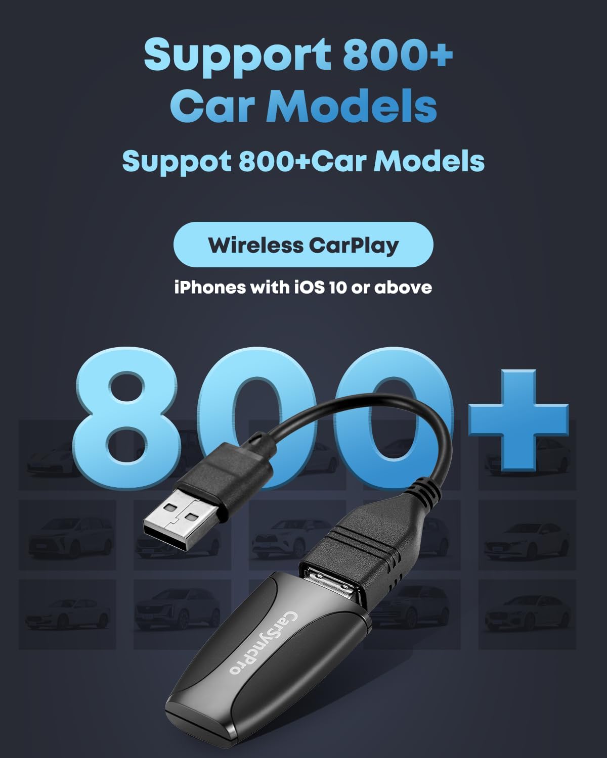 carsyncpro Control,(A/C/E/S/CLA/CLS/GLA/GLB/GLC/GLE/GLS/G-Class) Benz Wireless CarPlay Adapter, Wireless