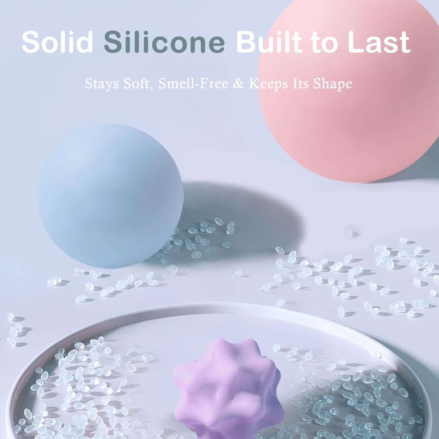 JIEJUNJIE Silicone Lacrosse Balls for Yoga and Myofascial Release - Deep Tissue Massage,Trigger Point Therapy and Foot Plantar Fasciitis,Muscle Knots,Relieving Muscle Pain,Muscle Soreness Balls