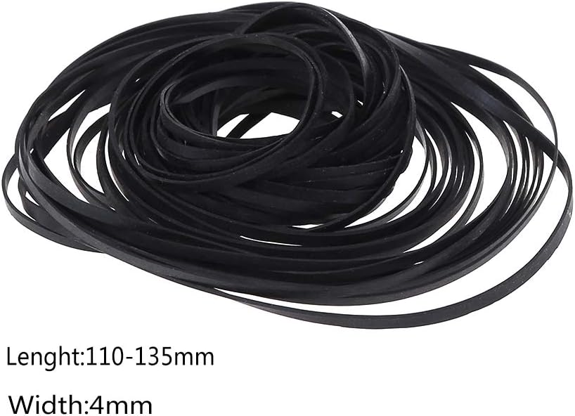 sara-u 50PCS Common Cassette Universal Assorted Flat Rubber Belt Mix Tape Machine Belt for Recorders Walkman CD/DVD