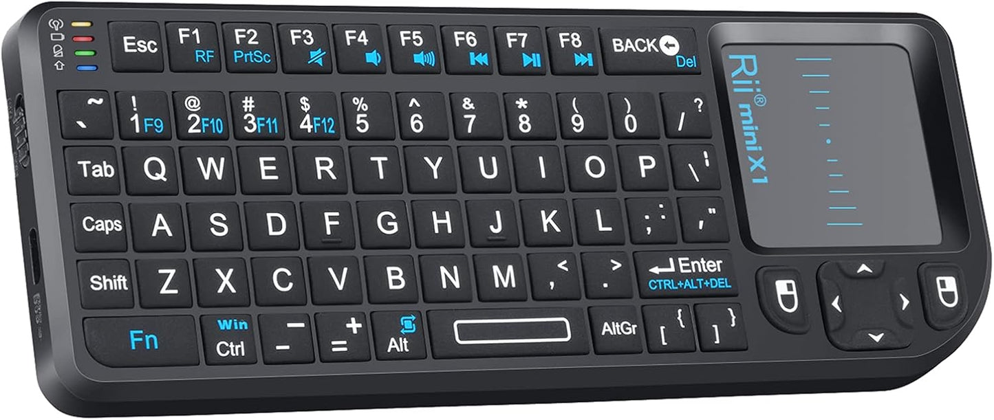 Beastron 2.4G PS3. X1-Black Rii Mini Wireless Keyboard with Touchpad Mouse,Lightweight Portable Controller with USB