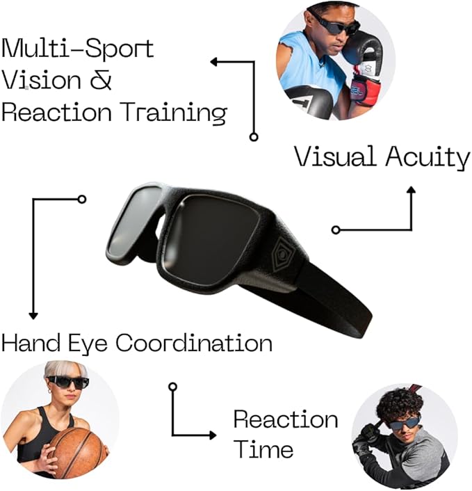 Vision Training Strobe Glasses - Sports Reaction Training. Reflex and Hand-Eye Coordination Tool